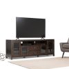 Cosmopolitan - 72" Wide TV Media Stand - Mahogany Brown