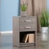 Molina Accent Table; Nightstand; Ash Gray