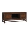 Bridgevine Home Branson 74" TV Stand Console, For TVs up to 85 inches, No Assembly Required, Two-Tone Finish