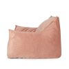 Allea Velveteen Bean Bag Chair with Armrests, Pink