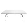 Techni Home 6 FT Granite White Folding Table with Easy-Carry Handle