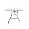 Techni Home 6 FT Granite White Folding Table with Easy-Carry Handle