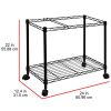 Oceanstar Portable 1-Tier Metal Rolling File Cart, Black