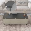 5 Pieces Lift Top Coffee Table Set with Storage Convertible Dining Table with Ottomans