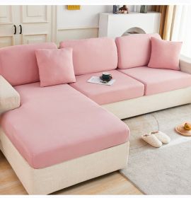 Ice Silk Elastic Sofa Hat Full Package Universal Set New Simple Modern Anti slip Sofa Cover Summer Cover (Color: Rose powder)