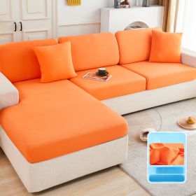 Ice Silk Elastic Sofa Hat Full Package Universal Set New Simple Modern Anti slip Sofa Cover Summer Cover (Color: aurantiacus)