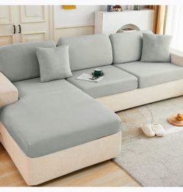 Ice Silk Elastic Sofa Hat Full Package Universal Set New Simple Modern Anti slip Sofa Cover Summer Cover (Color: light gray)