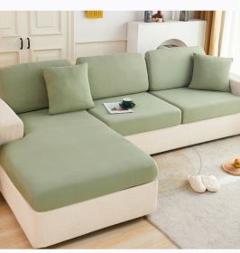 Ice Silk Elastic Sofa Hat Full Package Universal Set New Simple Modern Anti slip Sofa Cover Summer Cover (Color: Matcha Green)