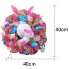 2023 Easter Rabbit Wreath Colorful Easter Rabbit Garlands Door Oranments Happy Easter Party Decor Bunny Wall Front Door Hanging