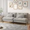 Convertible Futon Sofa Bed Upholstered Futon Couch Fabric Sleeper Sofa