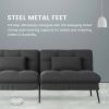 Convertible Futon Sofa Bed Upholstered Futon Couch Fabric Sleeper Sofa