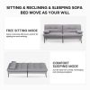 Convertible Futon Sofa Bed Upholstered Futon Couch Fabric Sleeper Sofa