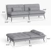 Convertible Futon Sofa Bed Upholstered Futon Couch Fabric Sleeper Sofa