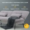 Convertible Futon Sofa Bed Upholstered Futon Couch Fabric Sleeper Sofa