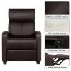 Faux Leather Push Back Theater Recliner Chair with Footrest