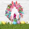 2023 Easter Rabbit Wreath Colorful Easter Rabbit Garlands Door Oranments Happy Easter Party Decor Bunny Wall Front Door Hanging