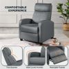 Faux Leather Push Back Theater Recliner Chair with Footrest