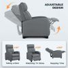 Faux Leather Push Back Theater Recliner Chair with Footrest