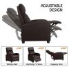 Faux Leather Push Back Theater Recliner Chair with Footrest