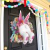 2023 Easter Rabbit Wreath Colorful Easter Rabbit Garlands Door Oranments Happy Easter Party Decor Bunny Wall Front Door Hanging